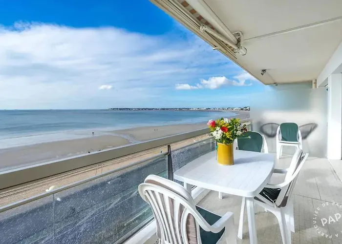 Appartement de 2 chambres a La Baule Escoublac a 5 m de la plage avec vue sur la mer terrasse amenagee et wifi